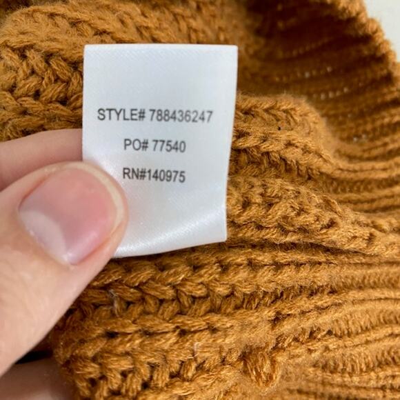 Lulus Carmichael Light Brown Off The Shoulder Knit Sweater Small - Picture 9 of 10